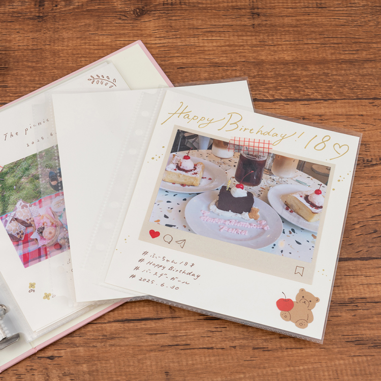 ナカバヤシ デコルーレ/スクラップカードアルバム/ラベンダーバイオレット A-SCY-120-V