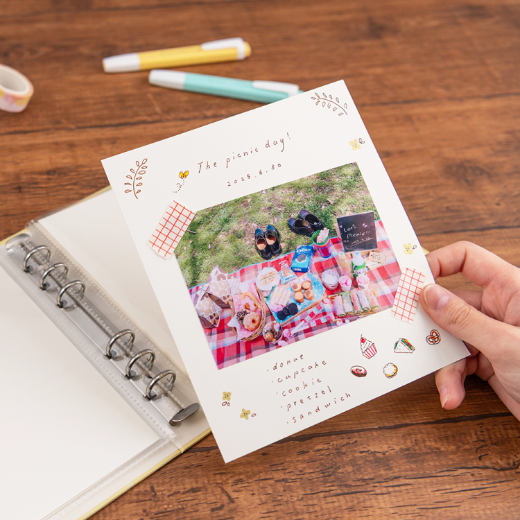 ナカバヤシ デコルーレ/スクラップカードアルバム/ラベンダーバイオレット A-SCY-120-V