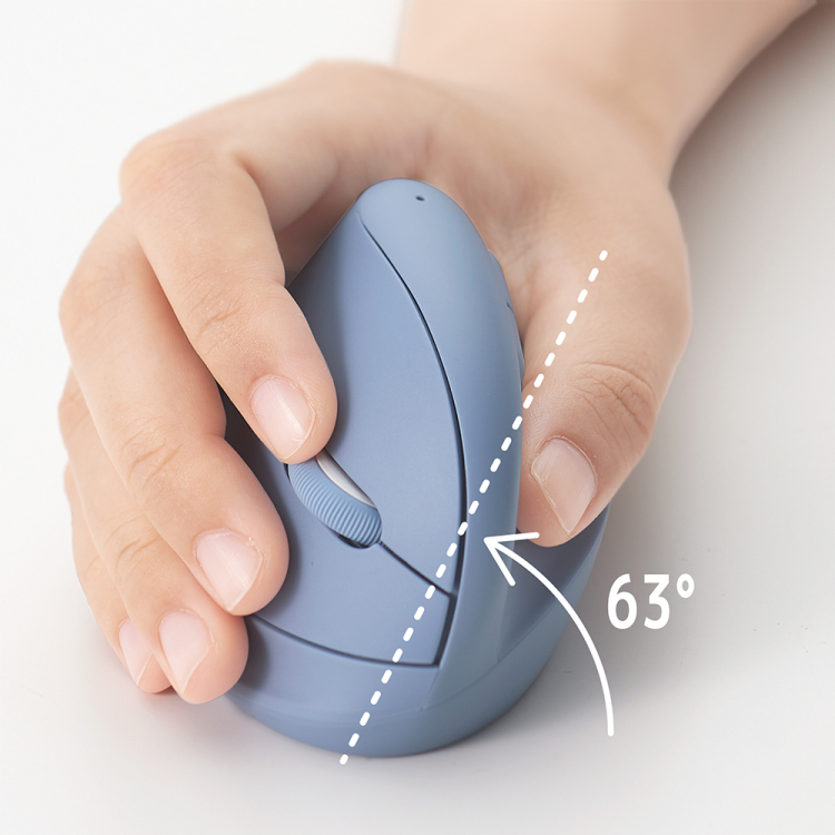 ナカバヤシ 無線ミニエルゴ静音5ボタンBlueLEDマウス/ブルー MUS-RKF222BL (tm)