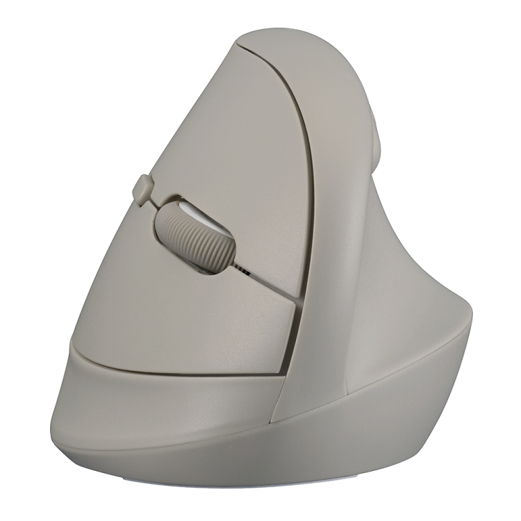 ナカバヤシ 無線ミニエルゴ静音5ボタンBlueLEDマウス/グレージュ MUS-RKF222GY (tm)