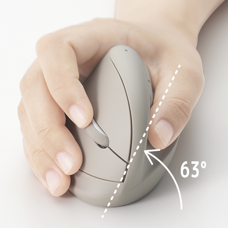 ナカバヤシ BTミニエルゴ静音5ボタンBlueLEDマウス/グレージュ MUS-BKF223GY (tm)