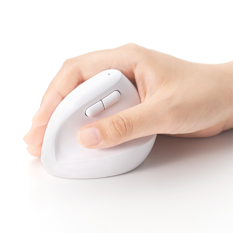 ナカバヤシ BTミニエルゴ静音5ボタンBlueLEDマウス/ホワイト MUS-BKF223W (tm)