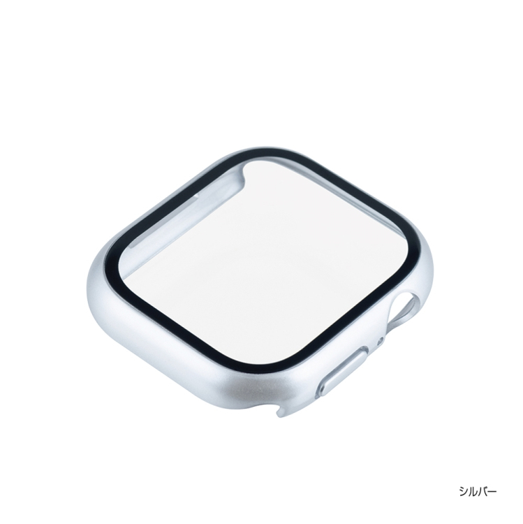 ナカバヤシ AppleWatch 46mm ガラス+ケース/シルバー SMWC-AW461SL　(tm)