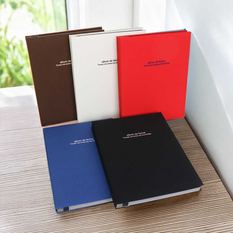 【WEB限定 台紙増量版】ナカバヤシ 布クロスアルバム de favine【ドゥファビネ】 フエルアルバム A4サイズ IT-A4D-161-DB/20L ダークブルー