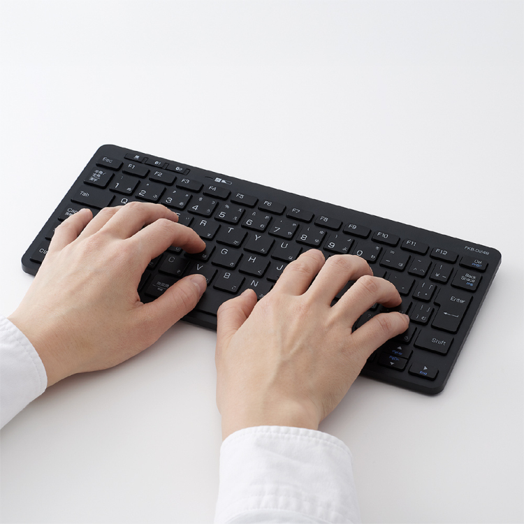 ナカバヤシ デュアルワイヤレスキーボード/黒 FKB-D248BK (tm)