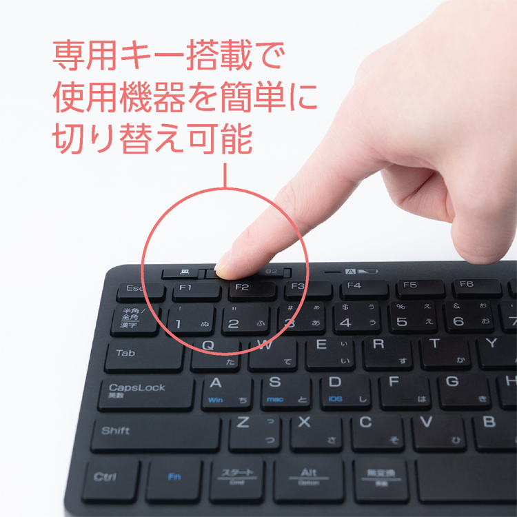 ナカバヤシ デュアルワイヤレスキーボード/黒 FKB-D248BK (tm)