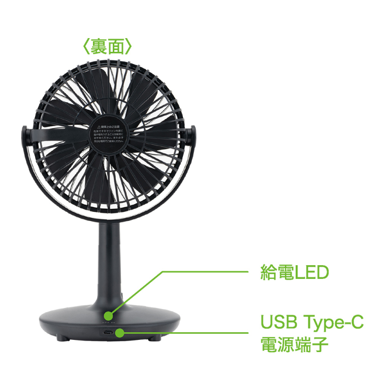 ナカバヤシ 卓上用USB扇風機 / ブラック USF-21BK (tm)