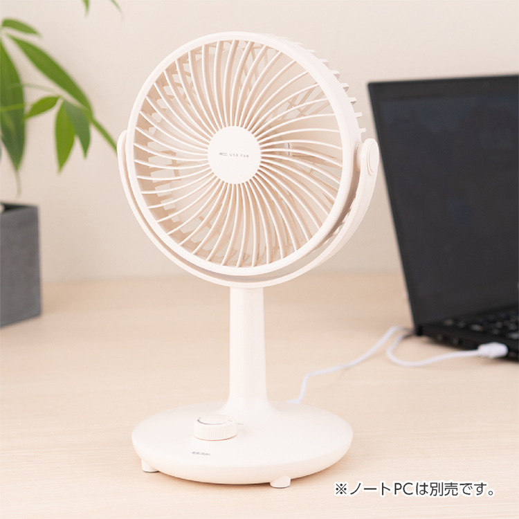 ナカバヤシ 卓上用USB扇風機 / アイボリー USF-21IV (tm)
