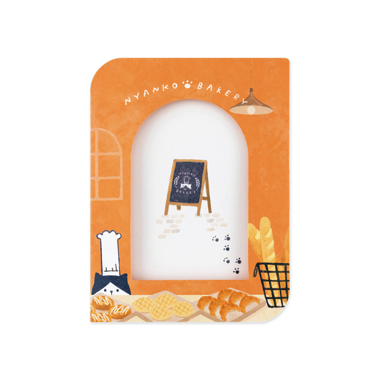 ナカバヤシ フォトスタンドカード/L判/ねこ PSTC-L-101-1