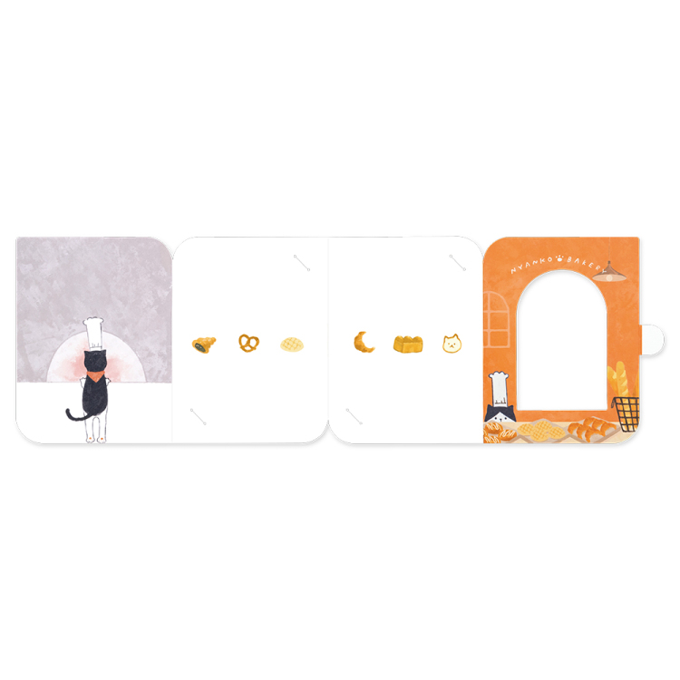 ナカバヤシ フォトスタンドカード/L判/ねこ PSTC-L-101-1