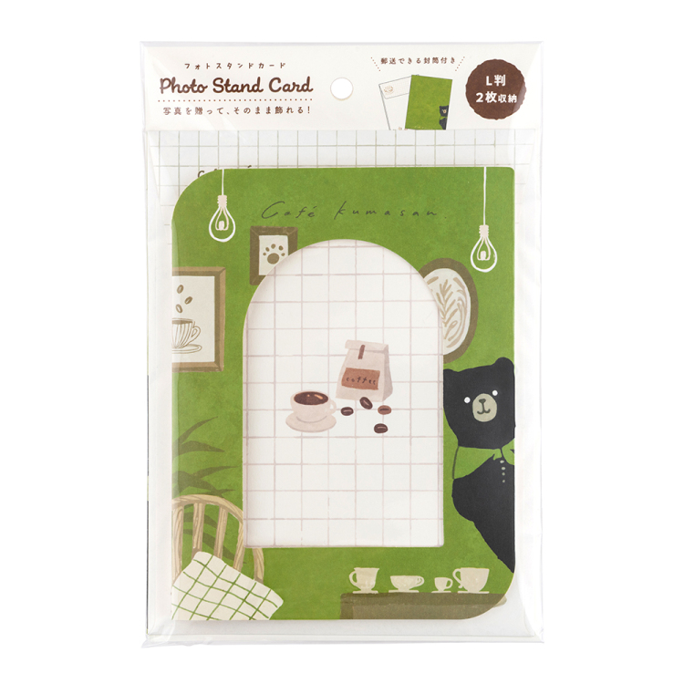 ナカバヤシ フォトスタンドカード/L判/くま PSTC-L-101-3