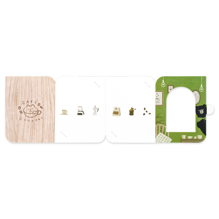 ナカバヤシ フォトスタンドカード/L判/くま PSTC-L-101-3