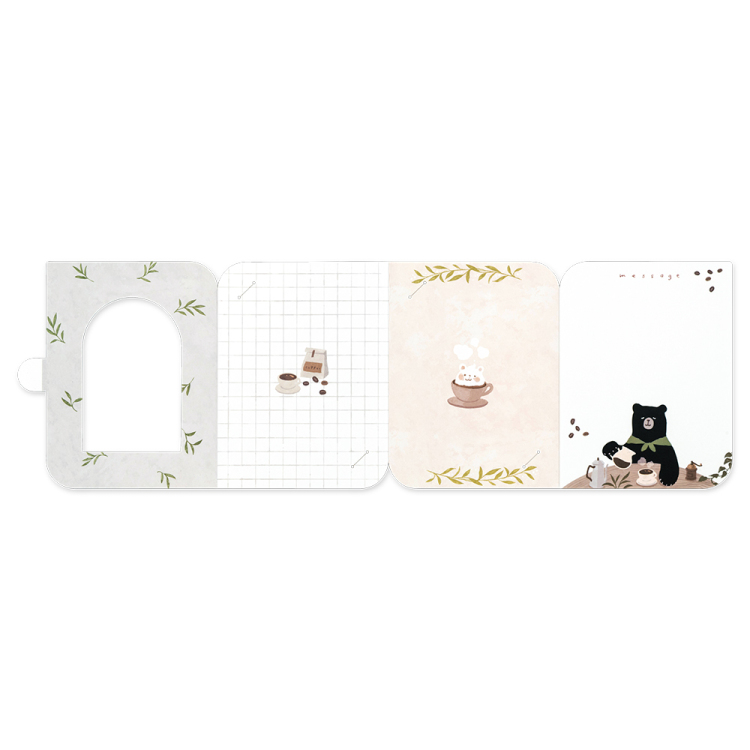 ナカバヤシ フォトスタンドカード/L判/くま PSTC-L-101-3