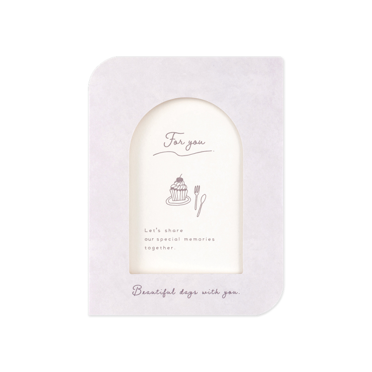 ナカバヤシ フォトスタンドカード/L判/ケーキ PSTC-L-101-4