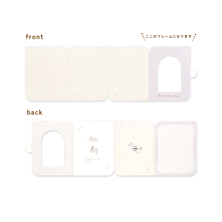 ナカバヤシ フォトスタンドカード/L判/ケーキ PSTC-L-101-4