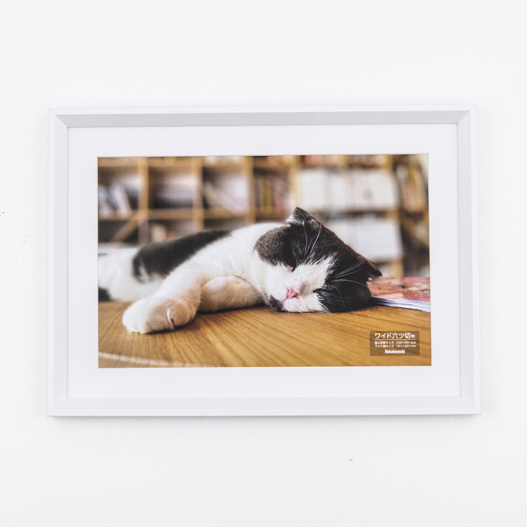 ナカバヤシ 木製写真額／Ｗ六ツ切／ホワイト F-SW-120-W