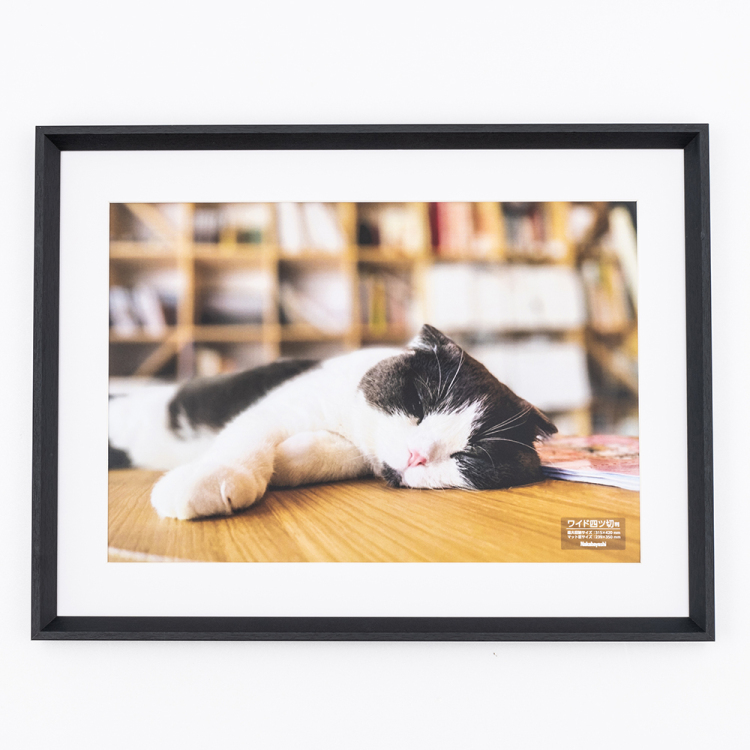 ナカバヤシ 木製写真額／Ｗ四ツ切／ブラック F-SW-123-D