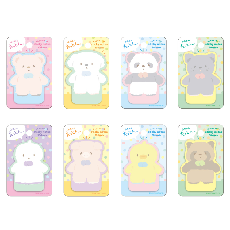 ふわふわたっとん みんなでたっちっち付箋 / たぬき FST-006-8の商品画像2枚目