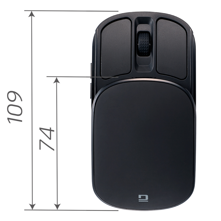 ナカバヤシ 無線充電式スライド静音5ボタンBlueLEDマウス/ブラック MUS-RKF235BK (tm) の商品画像3枚目