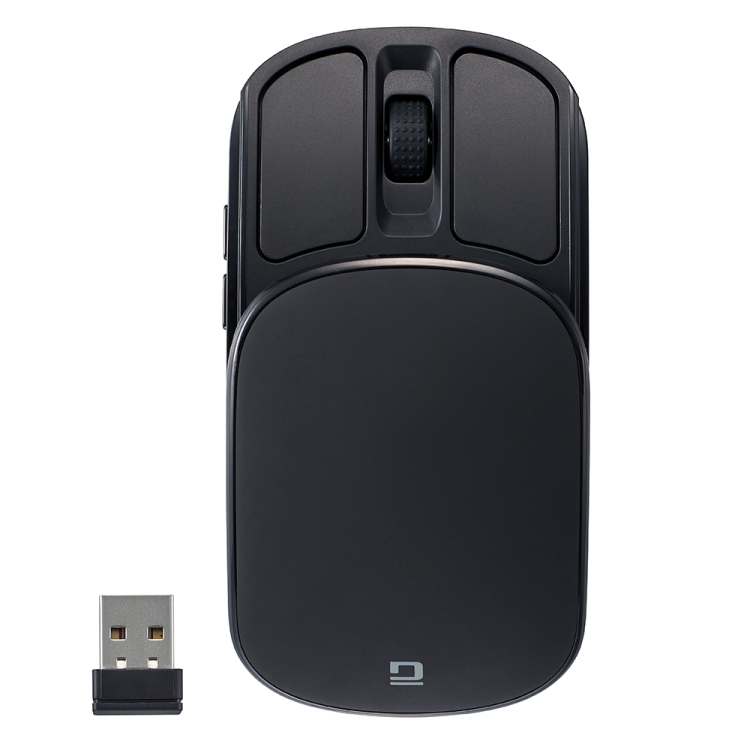 ナカバヤシ 無線充電式スライド静音5ボタンBlueLEDマウス/ブラック MUS-RKF235BK (tm) の商品画像5枚目