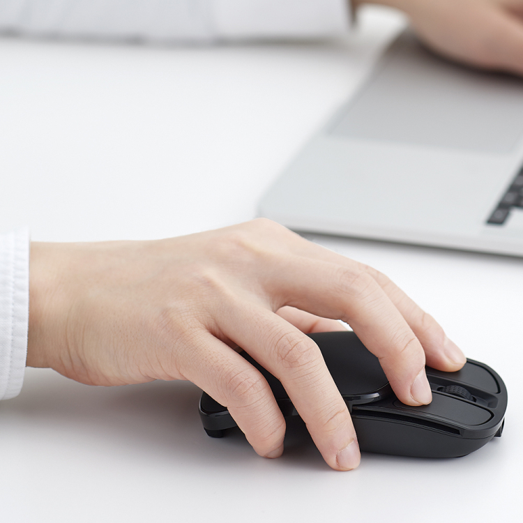 ナカバヤシ 無線充電式スライド静音5ボタンBlueLEDマウス/ブラック MUS-RKF235BK (tm) の商品画像21枚目