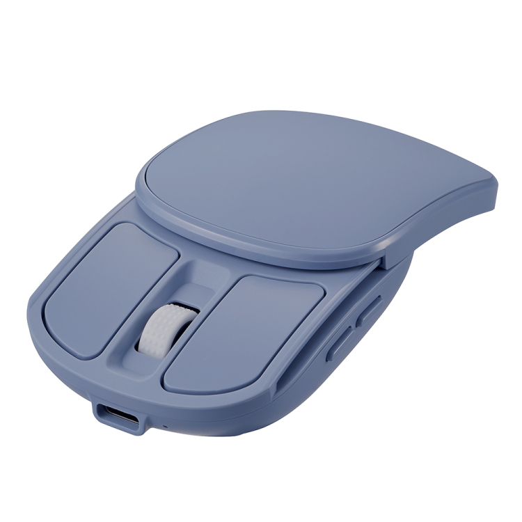 ナカバヤシ 無線充電式スライド静音5ボタンBlueLEDマウス/ブルー MUS-RKF235BL (tm)