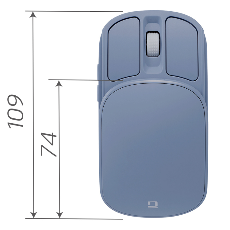 ナカバヤシ 無線充電式スライド静音5ボタンBlueLEDマウス/ブルー MUS-RKF235BL (tm)の商品画像3枚目