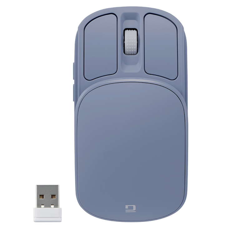 ナカバヤシ 無線充電式スライド静音5ボタンBlueLEDマウス/ブルー MUS-RKF235BL (tm)の商品画像5枚目