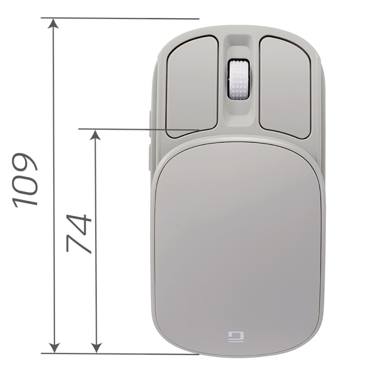ナカバヤシ 無線充電式スライド静音5ボタンBlueLEDマウス/グレージュ MUS-RKF235GY (tm)の商品画像3枚目