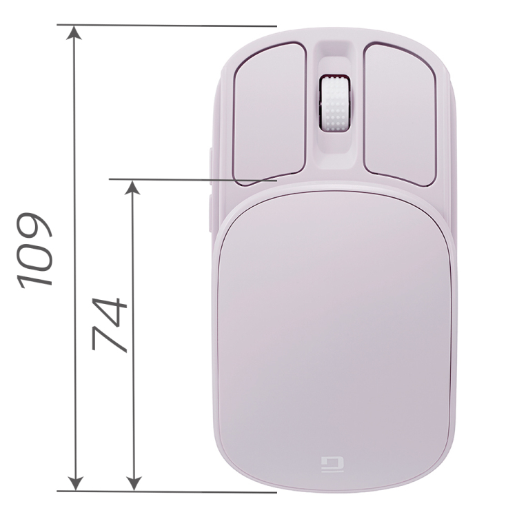 ナカバヤシ 無線充電式スライド静音5ボタンBlueLEDマウス/Sピンク MUS-RKF235P (tm)の商品画像3枚目