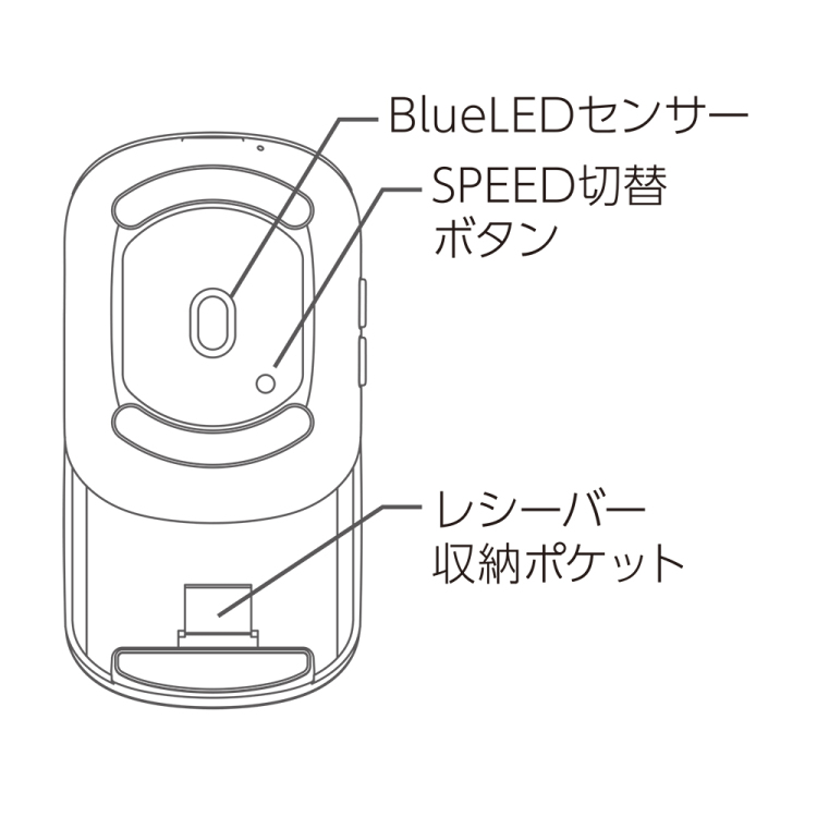 ナカバヤシ 無線充電式スライド静音5ボタンBlueLEDマウス/Sピンク MUS-RKF235P (tm)の商品画像20枚目