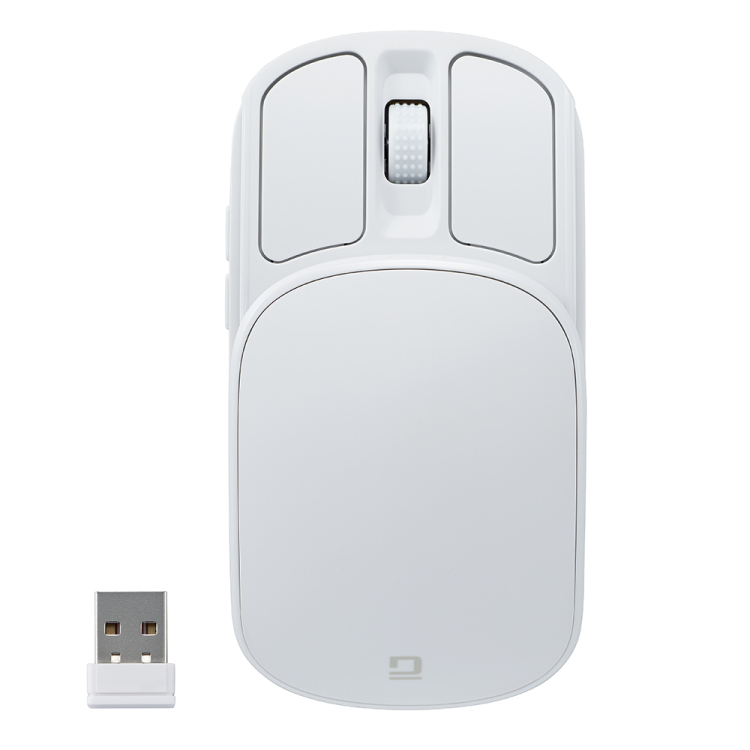 ナカバヤシ 無線充電式スライド静音5ボタンBlueLEDマウス/ホワイト MUS-RKF235W (tm)の商品画像5枚目