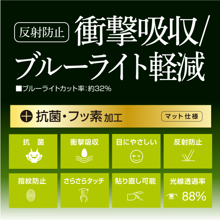 ナカバヤシ SWITCH2用 衝撃吸収フィルム / 防反BLC GAF-SW2FPGWBC (tm) の商品画像2枚目