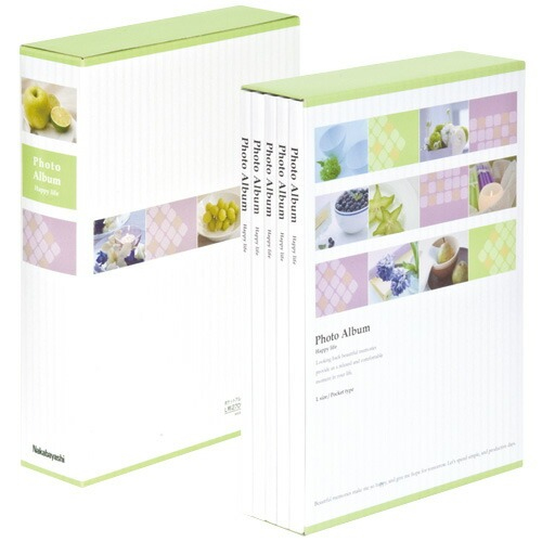 ナカバヤシ 5冊組ポケットアルバム270枚/スイーツ/グリーン5PL-270-32-G
