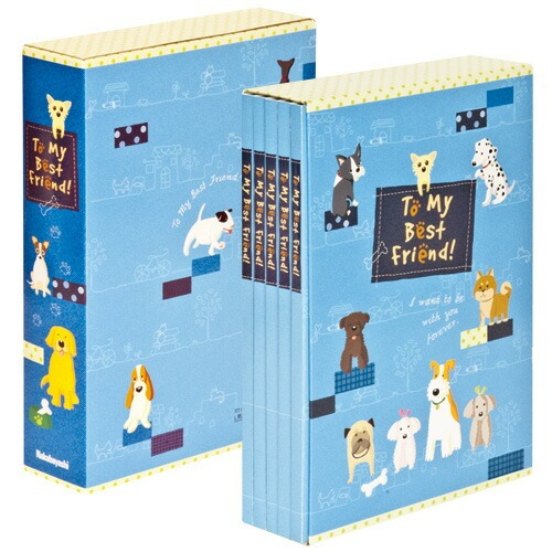 ナカバヤシ 5冊組ポケットアルバム270枚/キャット&ドッグ/ブルー5PL-270-30-B