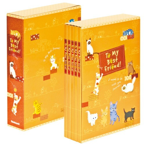 ナカバヤシ 5冊組ポケットアルバム270枚/キャット&ドッグ/レッド5PL-270-30-R