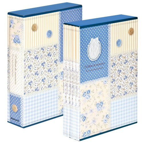 ナカバヤシ 5冊組ポケットアルバム270枚/パッチワーク/ブルー5PL-270-31-B