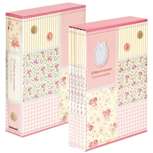 ナカバヤシ 5冊組ポケットアルバム270枚/パッチワーク/ピンク5PL-270-31-P