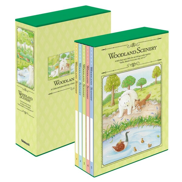 ナカバヤシ 5冊BOXポケットアルバム / L判480枚 ウッドランドシーナリー 5PL-480-1