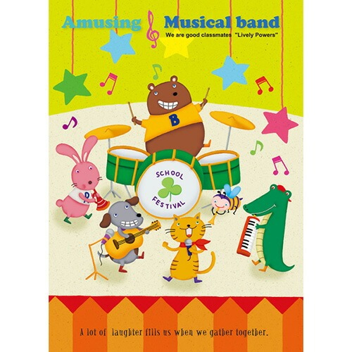 【アルバムの日記念特価】ナカバヤシ 3冊ボックス ポケットアルバム 3PL-182A アミュージング ミュージカルバンドの商品画像2枚目