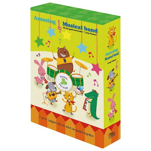 ナカバヤシ 3冊ボックス ポケットアルバム 3PL-182A アミュージング ミュージカルバンド