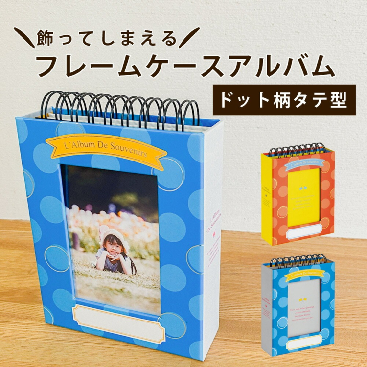 【アルバムの日記念特価】アルバム ナカバヤシ フォトランク フレームケースアルバム タテ型 L判1段60枚 ポケットアルバム A-FTPT-301-B ブルーの商品画像3枚目