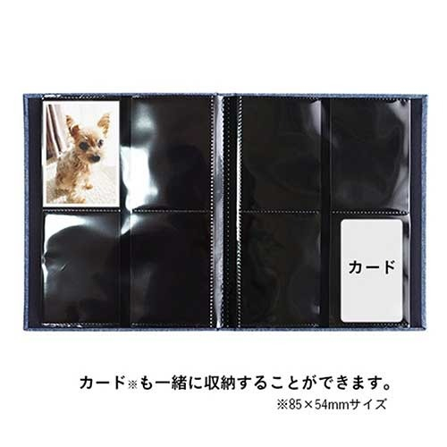 【アルバムの日記念特価】アルバム ナカバヤシ cotto. (コット) 黒台紙フォトアルバム L判ハーフ 80枚タテ4面 ピンク A-COPLH-800-Pの商品画像3枚目