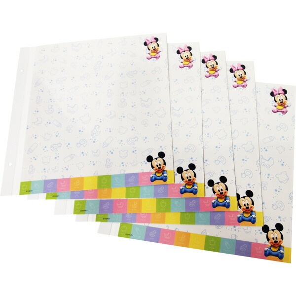 ナカバヤシ アートフル台紙・替台紙 ベビーミッキー&フレンズ柄 L アA-LR-5-6 (5枚組)の商品画像3枚目