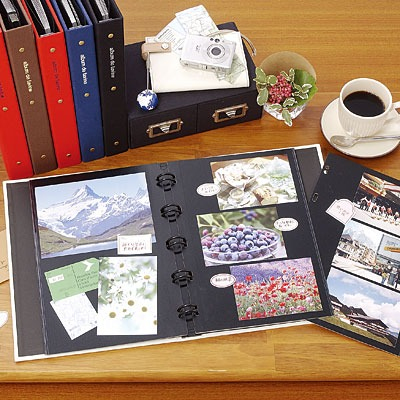 【アルバムの日記念特価】ナカバヤシ 100年台紙替台紙 バインダーA4用 ブラック アH-A4YR-5-D (5枚組)の商品画像3枚目