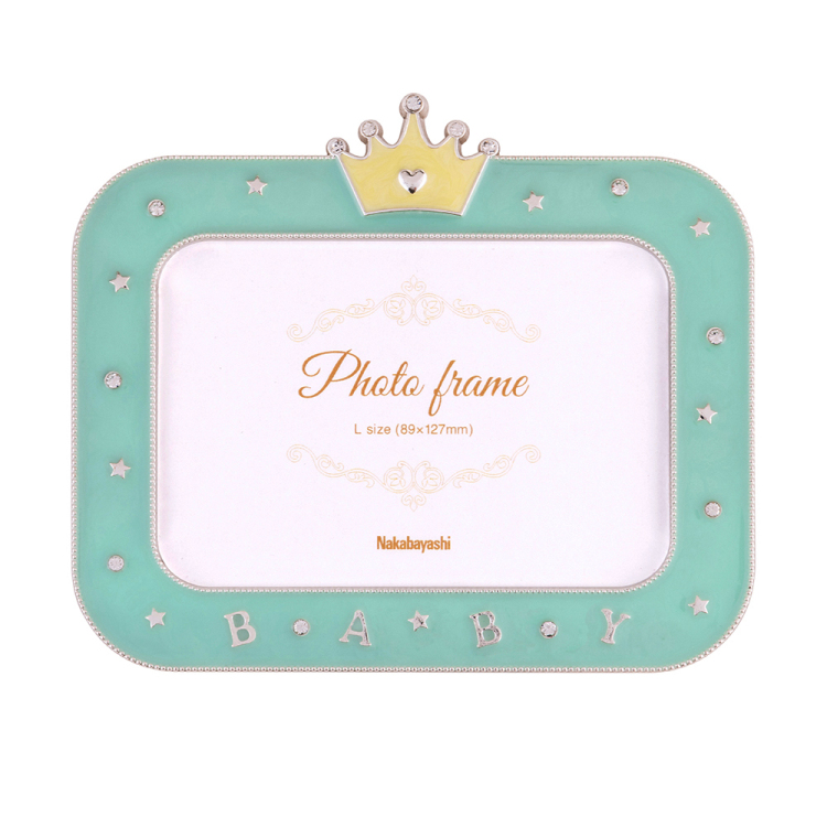 ナカバヤシ フォトフレーム/金属製/ベビー/L/グリーン F-TA-117-G