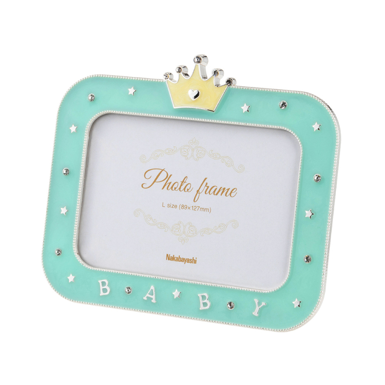 ナカバヤシ フォトフレーム/金属製/ベビー/L/グリーン F-TA-117-Gの商品画像2枚目