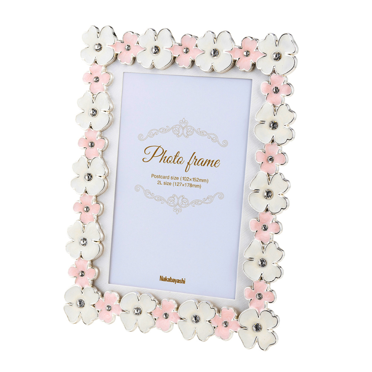 ナカバヤシ フォトフレーム/金属製/フラワー/2LKG F-TA-121-2LKGの商品画像2枚目