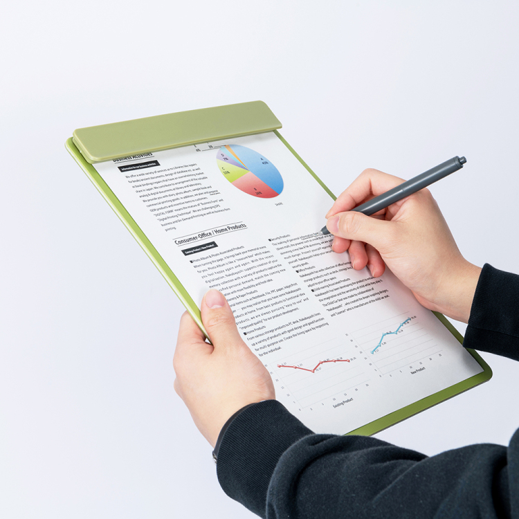 ナカバヤシ スタンドクリップボード/タテヨコ/A4/リーフグリーン QB-TTCA4-Gの商品画像6枚目