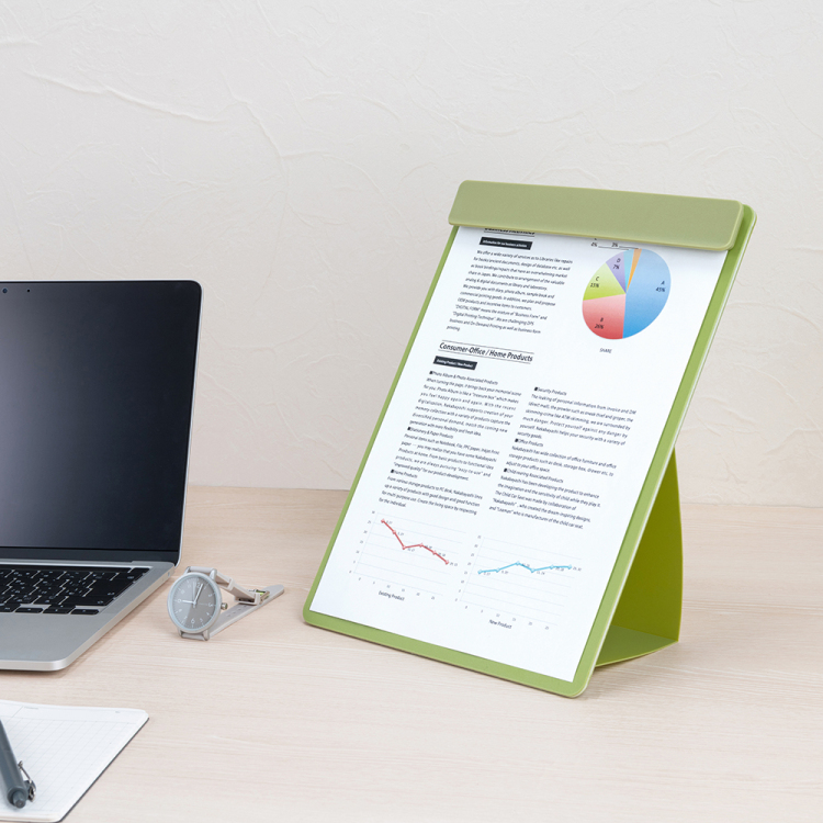 ナカバヤシ スタンドクリップボード/タテヨコ/A4/リーフグリーン QB-TTCA4-Gの商品画像7枚目